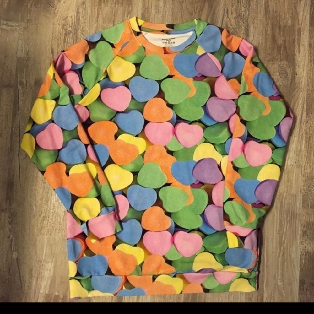 Women’s Multicolor Candy Hearts Sweatshirt